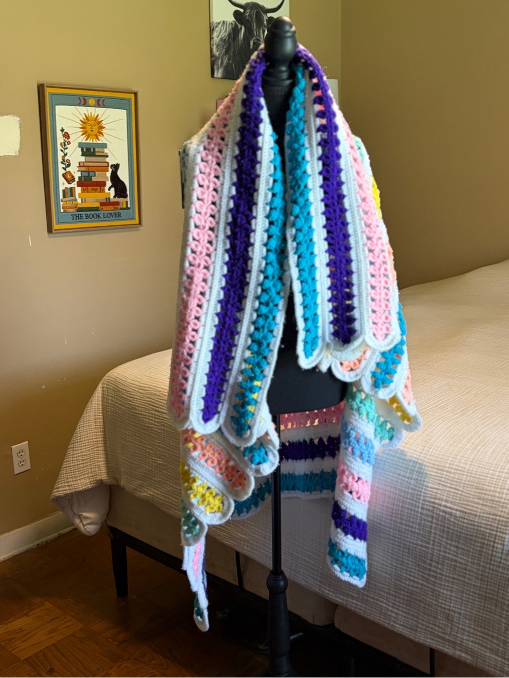 Vintage Handmade Baby crocheted blanket - Picture 3 of 6